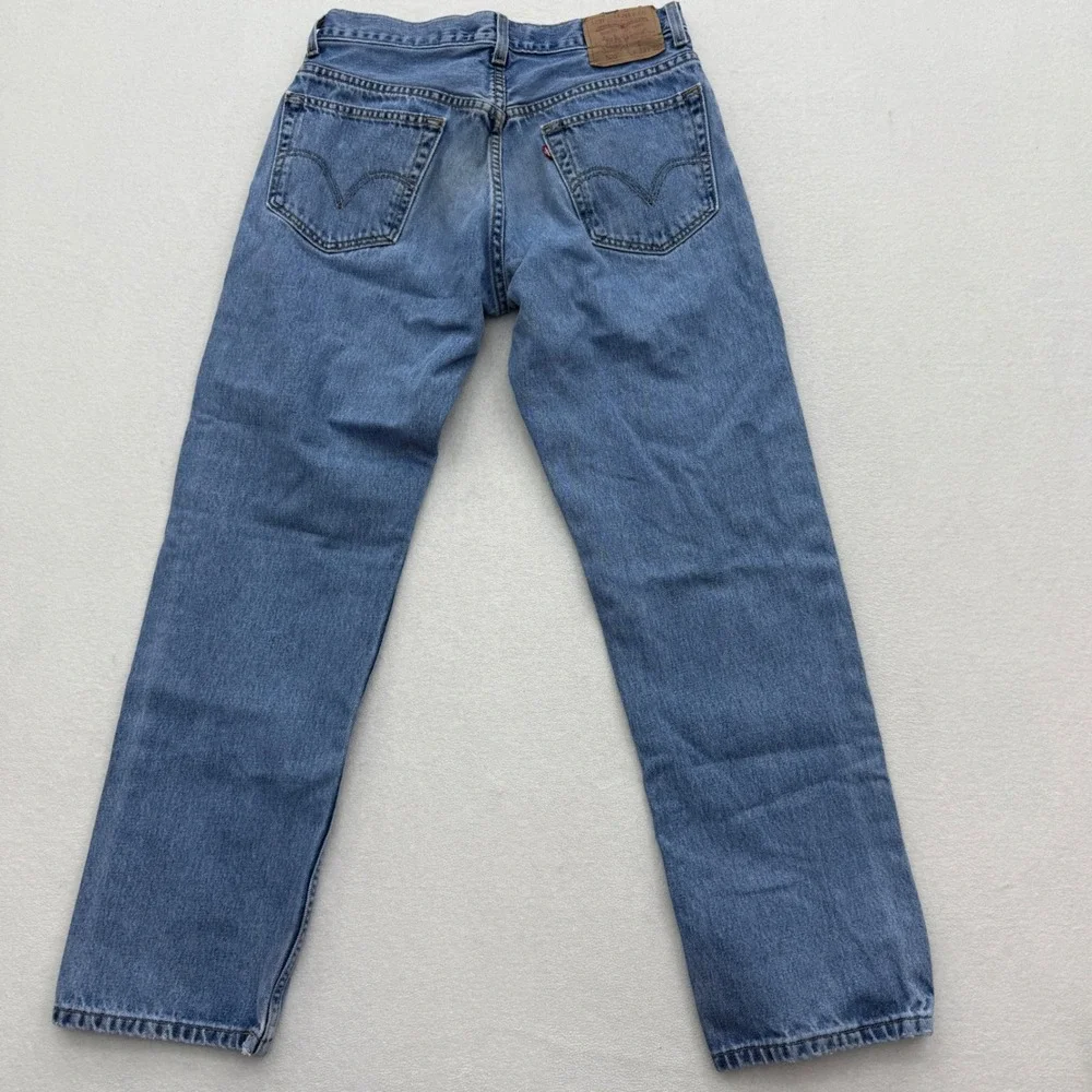Vintage Levi's 505 Regular Fit Men's W33 L32 Jeans Blue‎ Wash Denim Casual